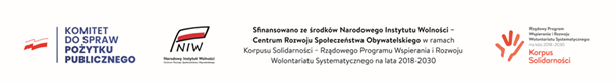 Sfinansowano ze środków Narodowego Instytutu Wolności — Centrum Rozwoju Społeczeństwa Obywatelskiego w ramach Korpusu Solidarności