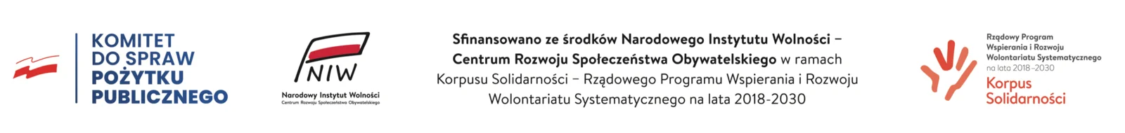 Sfinansowano ze środków Narodowego Instytutu Wolności — Centrum Rozwoju Społeczeństwa Obywatelskiego w ramach programu Korpus Solidarności